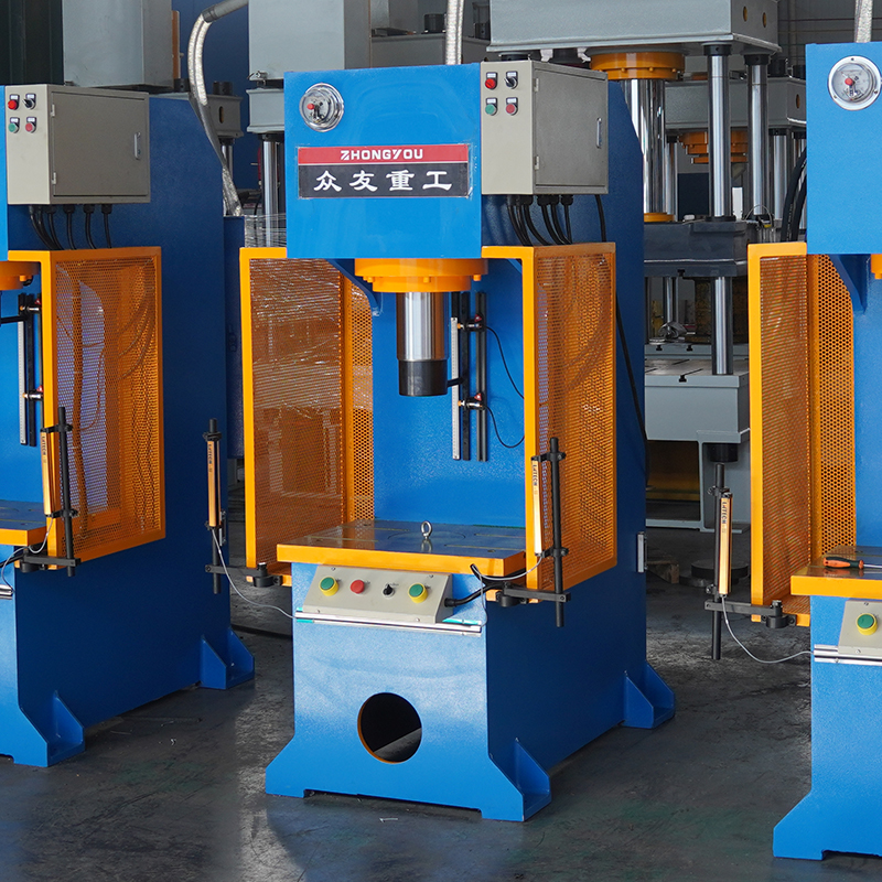 100吨定子压装油压机   100T光栅保护单柱式液压机