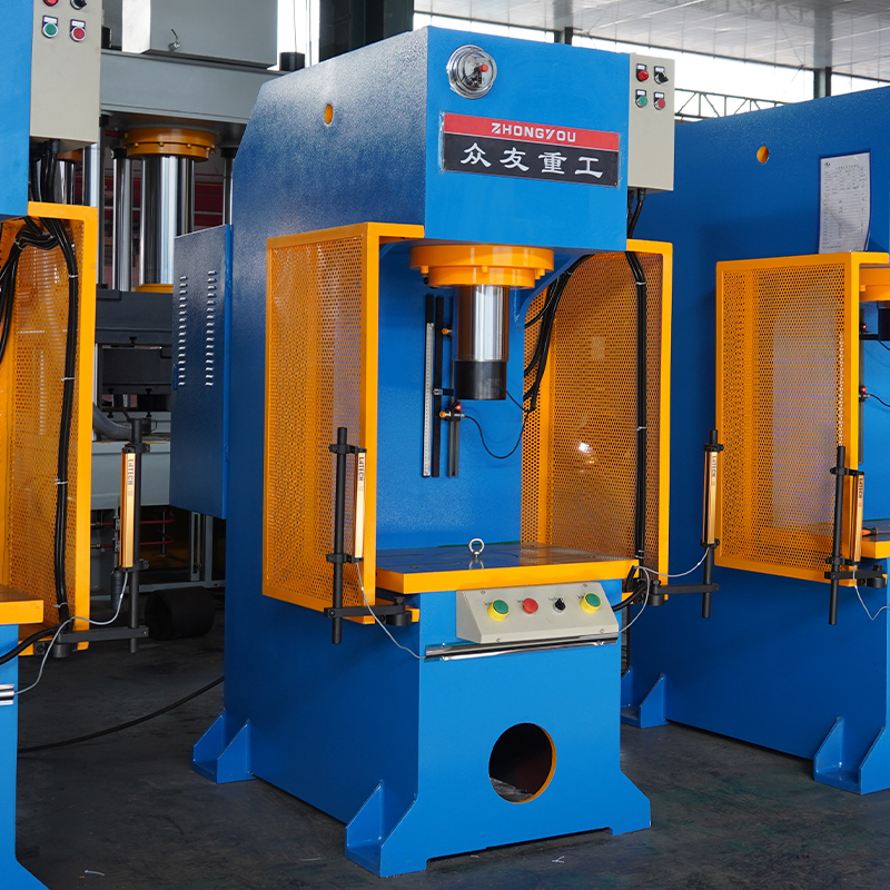 100吨定子压装油压机   100T光栅保护单柱式液压机