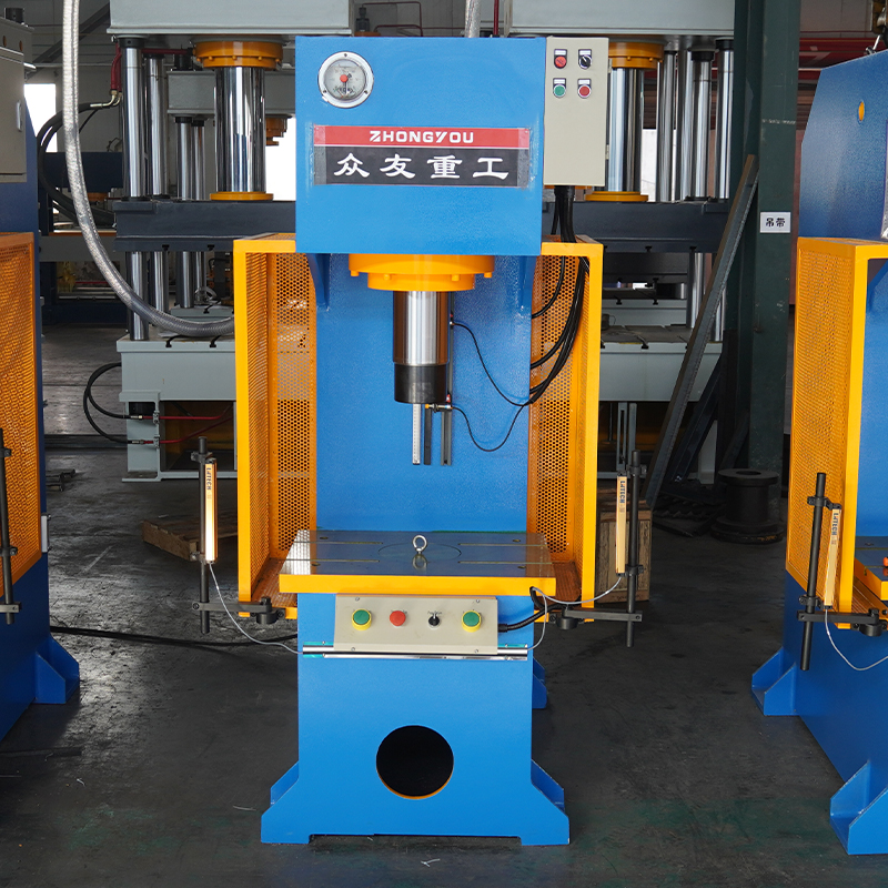 100吨定子压装油压机   100T光栅保护单柱式液压机
