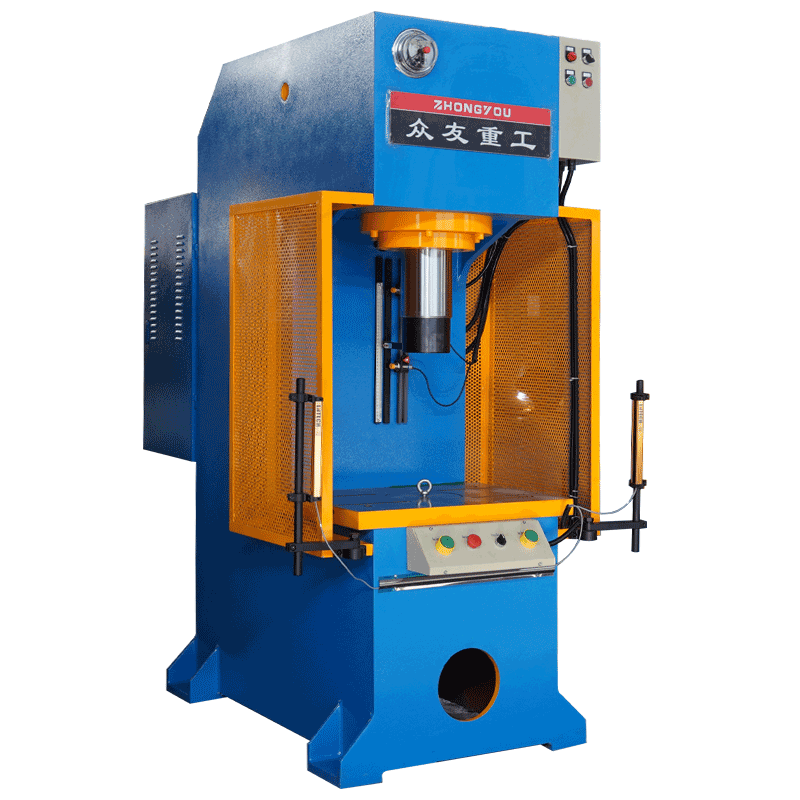 100吨定子压装油压机   100T光栅保护单柱式液压机