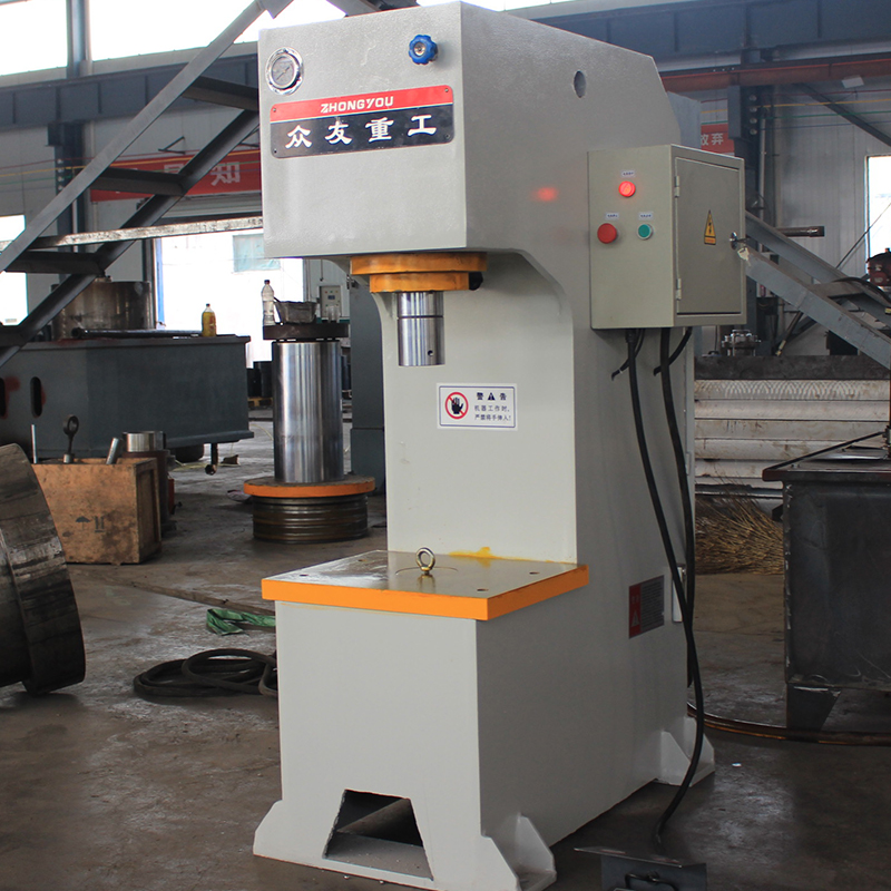 40吨定子压装C型单臂油压机 40T小型金属压制单柱油压机